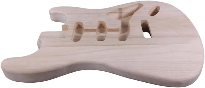 ModouString Electric Guitar Body Blank for Customization- Unfinished ST Style Paulownia Guitar Body for Luthiers, Soild Wood Lightweight - Image 1